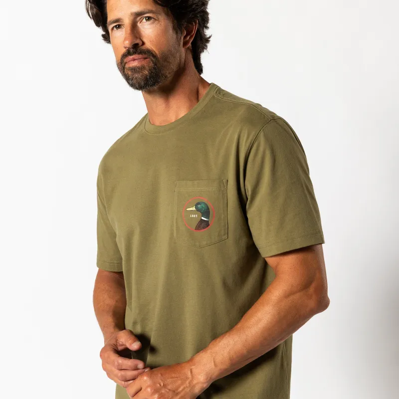 Logo Short Sleeve T-Shirt - Moss Green made by Duck Head