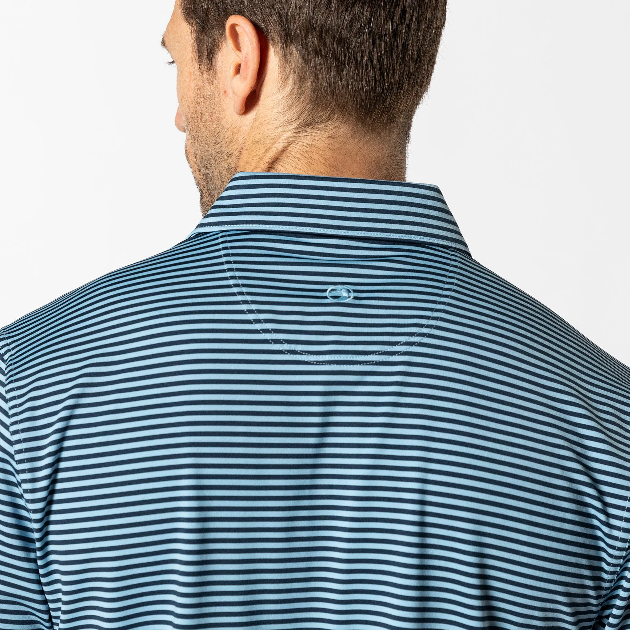 Long Drive Performance Polo - Kirk Stripe - Glacier Blue sold by Duck Head product image thumbnail 2