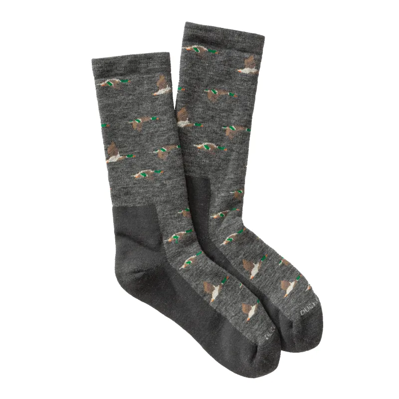 Mallard Merino Wool Sporting Sock - Heather Grey sold by Duck Head