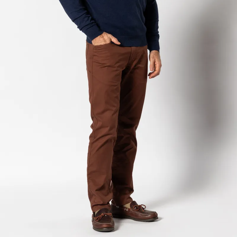 Shoreline Five-Pocket - Saddle Brown made by Duck Head