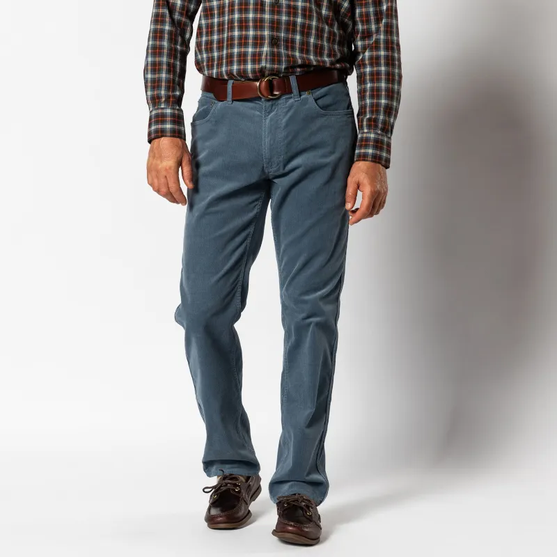 Holston Corduroy Five-Pocket - Dusk Blue sold by Duck Head