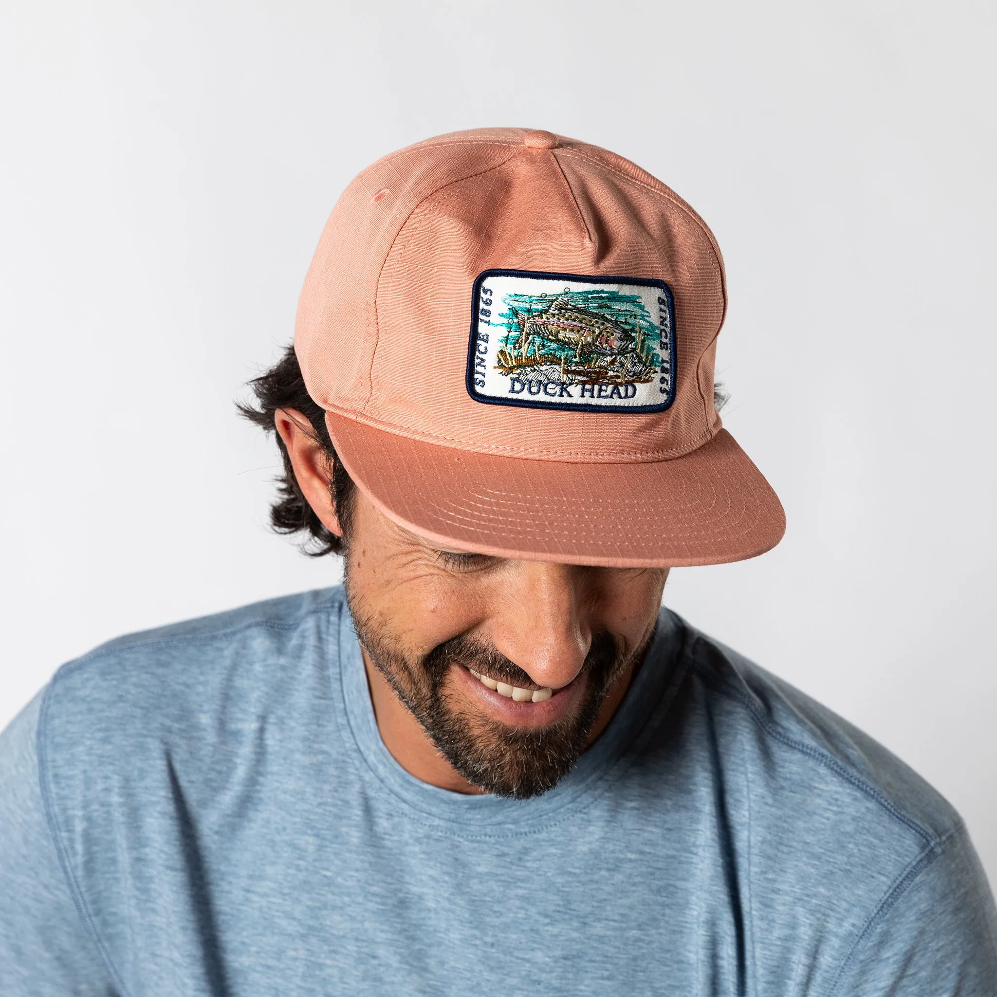 Ripstop Unstructured 5-Panel Hat - Faded Peach sold by Duck Head