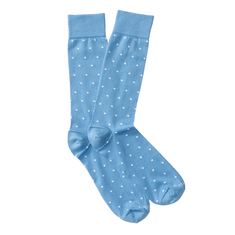 Polka Dot Sock - Light Blue sold by Duck Head