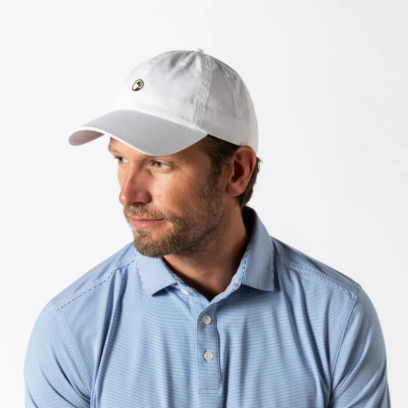 Embroidered Duck Twill Hat - White made by Duck Head
