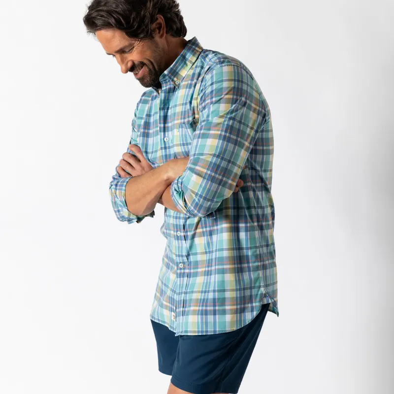Performance Poplin Sport Shirt - Page Plaid sold by Duck Head