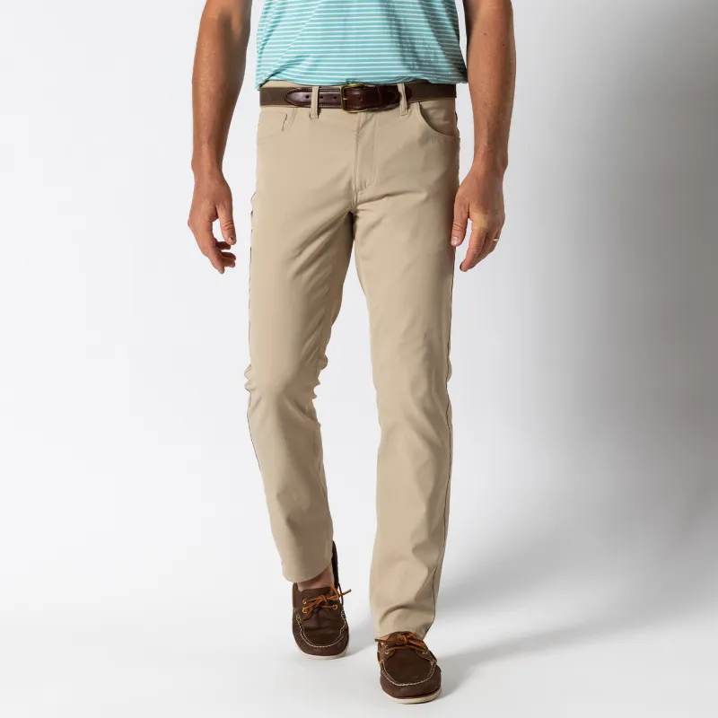 Long Drive Performance Five-Pocket - Khaki sold by Duck Head