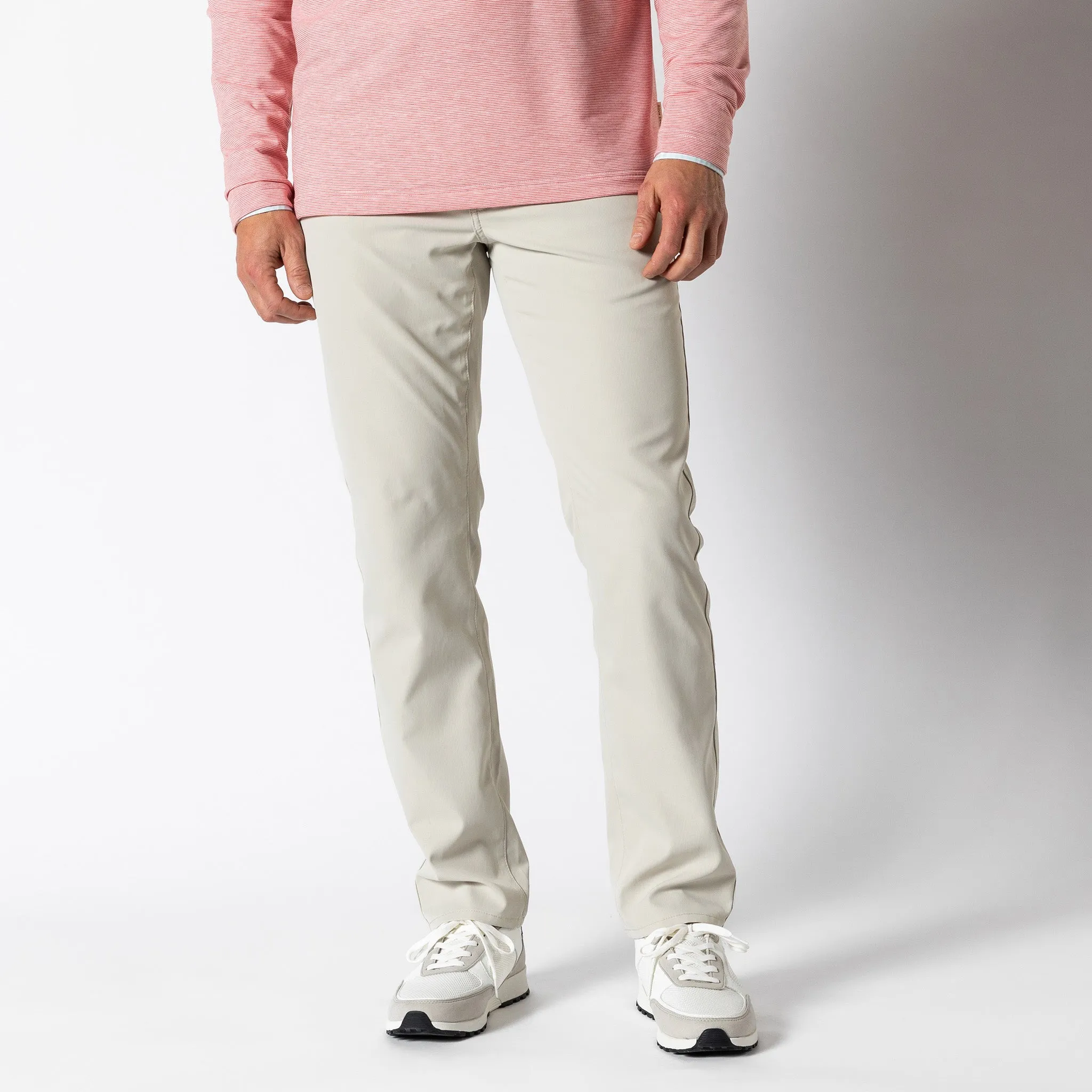 Long Drive Performance Five-Pocket - Stone sold by Duck Head