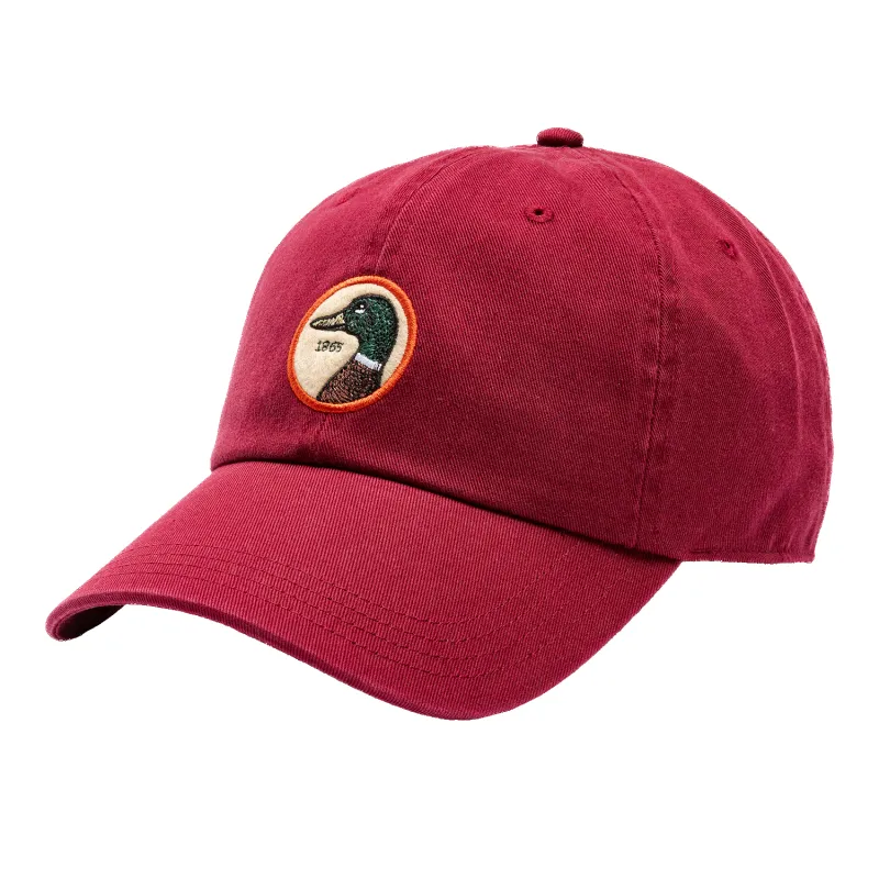 Circle Patch Twill Hat - Deep Red made by Duck Head