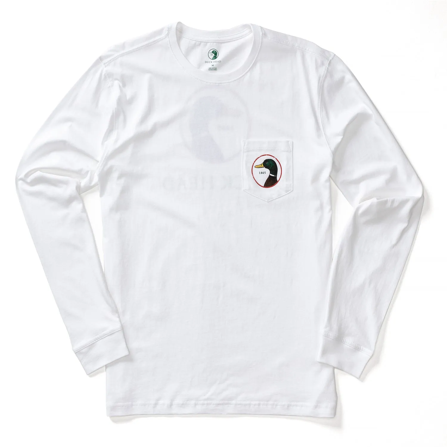 Logo Long Sleeve T-Shirt - White sold by Duck Head product image thumbnail 2