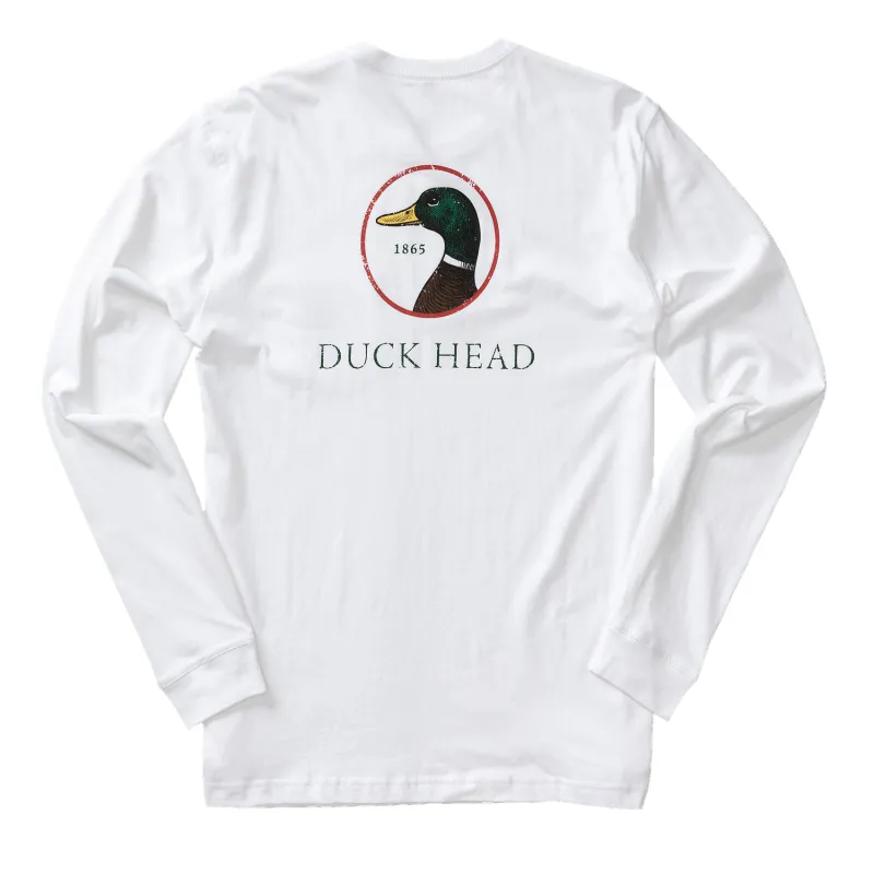 Logo Long Sleeve T-Shirt - White made by Duck Head