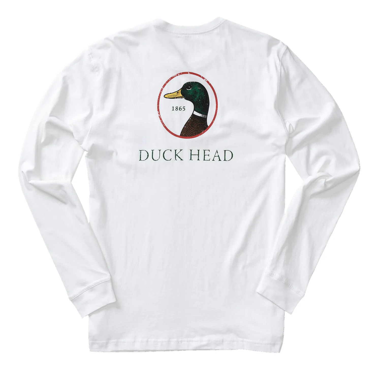 Logo Long Sleeve T-Shirt - White sold by Duck Head