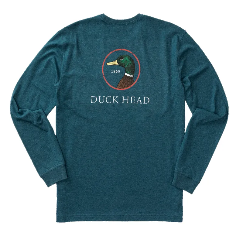 Logo Long Sleeve T-Shirt - Legion Blue Heather made by Duck Head