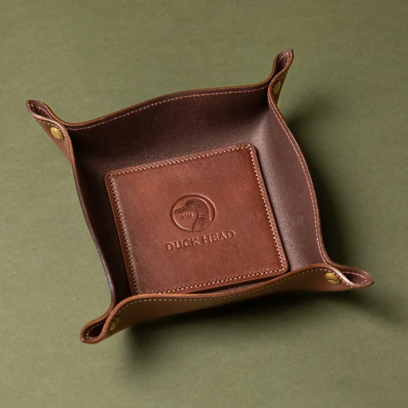 Leather Valet Tray made by Duck Head
