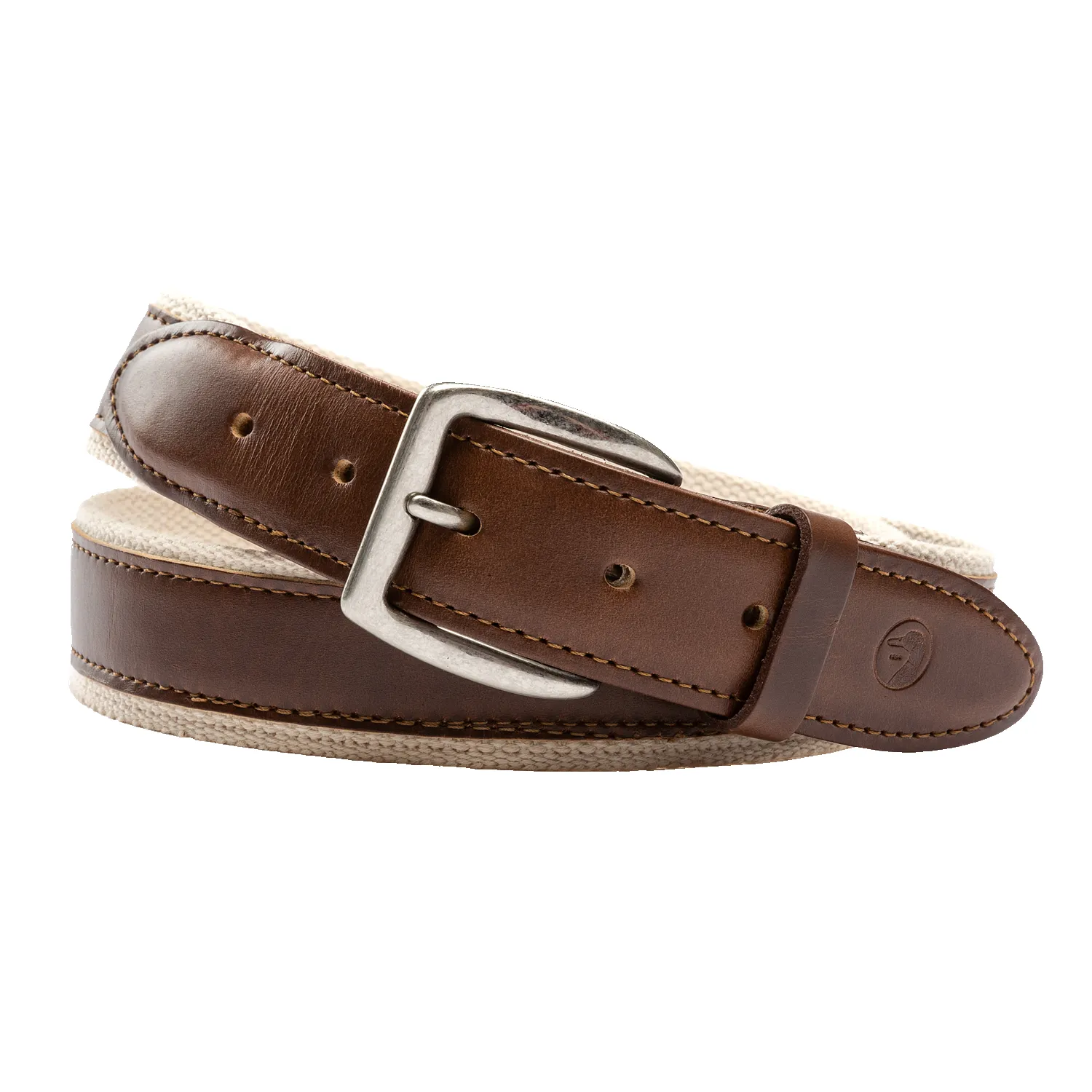 Leather Trim Webbed Belt sold by Duck Head