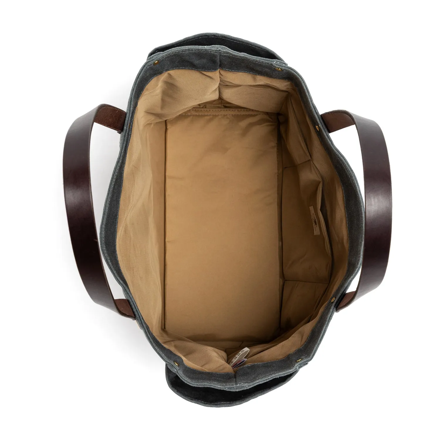 Waxed Canvas Tote Medium - Charcoal sold by Duck Head product image thumbnail 3