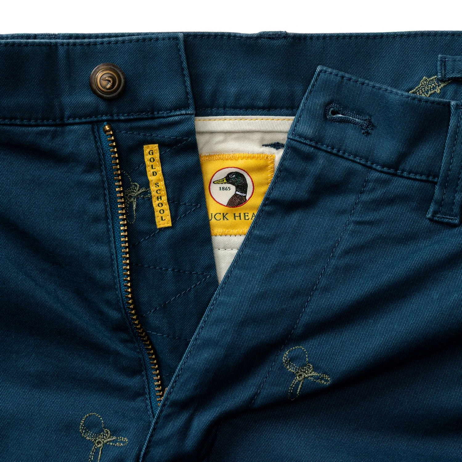 Classic Fit Gold School Chino - Emb Mallard Blue sold by Duck Head product image thumbnail 4