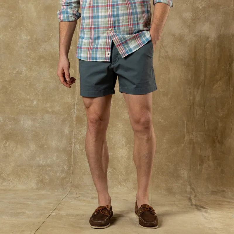 5" Gold School Chino Short - Stormy Blue made by Duck Head