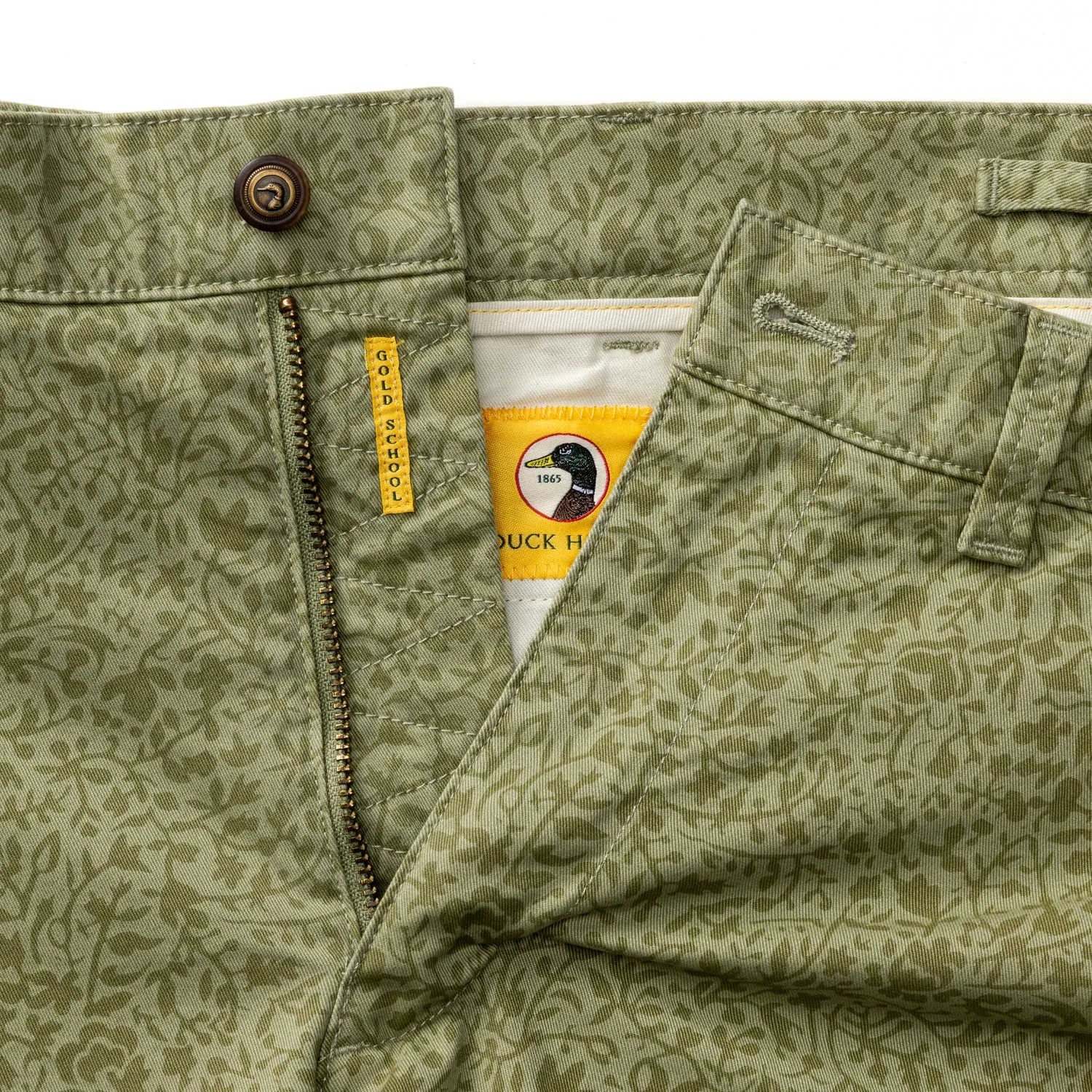 7" Gold School Chino Short - Tea Leaf Print sold by Duck Head product image thumbnail 4