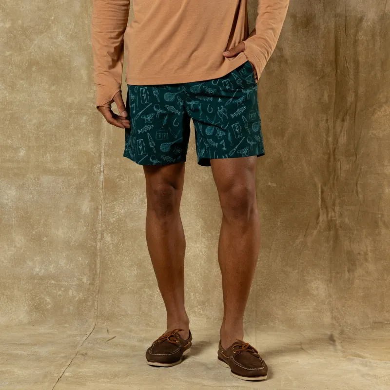 6" Sailport Swim Short - Midnight Teal made by Duck Head