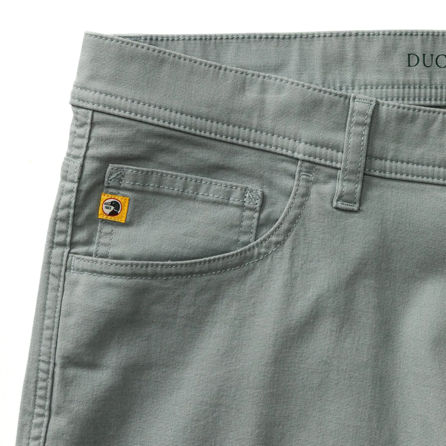 Slim Fit Pinpoint Canvas Five-Pocket - Pewter Grey sold by Duck Head product image thumbnail 5