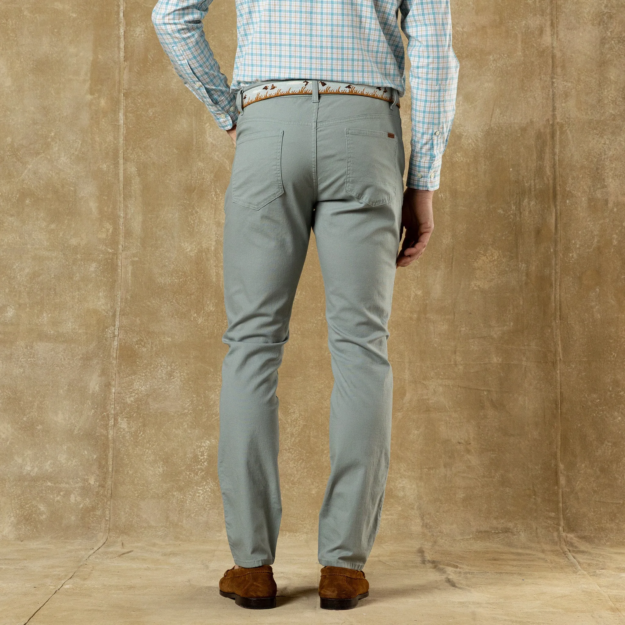 Slim Fit Pinpoint Canvas Five-Pocket - Pewter Grey sold by Duck Head product image thumbnail 2