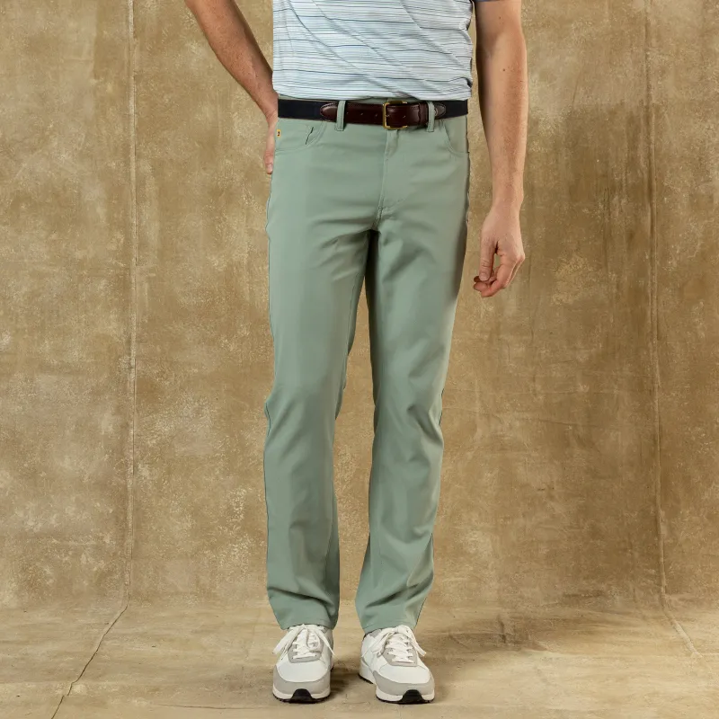 Long Drive Performance Five-Pocket - Spring Olive sold by Duck Head