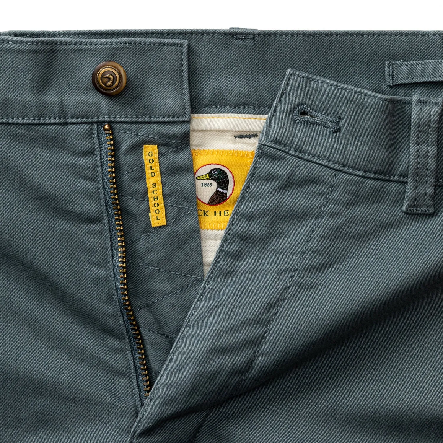 Classic Fit Gold School Chino - Stormy Blue sold by Duck Head product image thumbnail 4