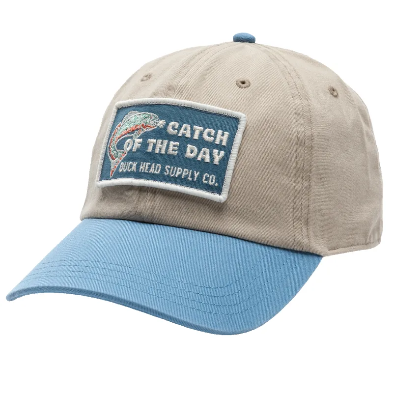 Catch Of The Day Patch Cotton Twill Hat - Khaki made by Duck Head