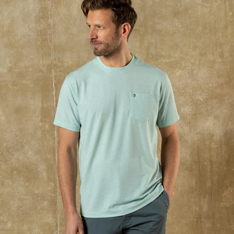 Windward Performance T-Shirt - Aspen Green Heather made by Duck Head