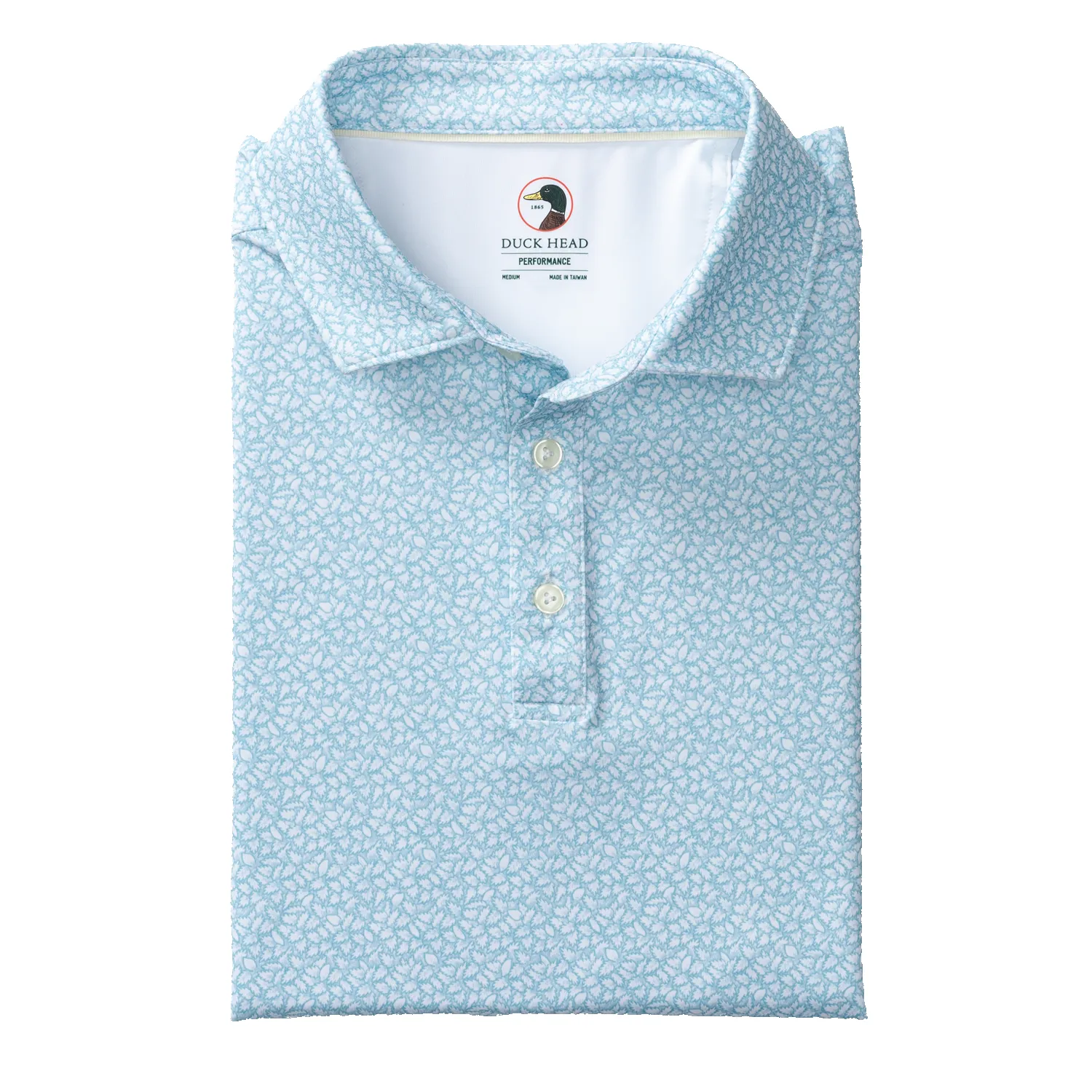 Long Drive Performance Polo - Bay Floral Print - Sky Blue sold by Duck Head product image thumbnail 3