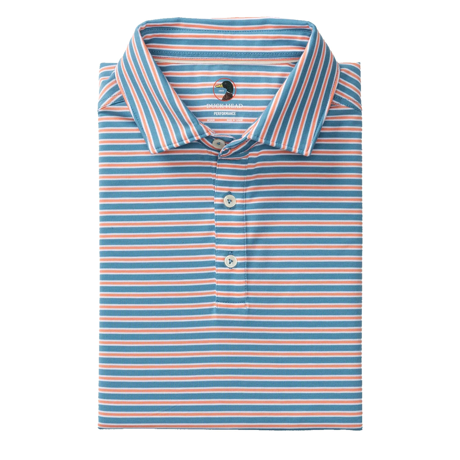 Summerford Performance Jersey Polo - Pierce Stripe - Sunwashed Blue sold by Duck Head product image thumbnail 3