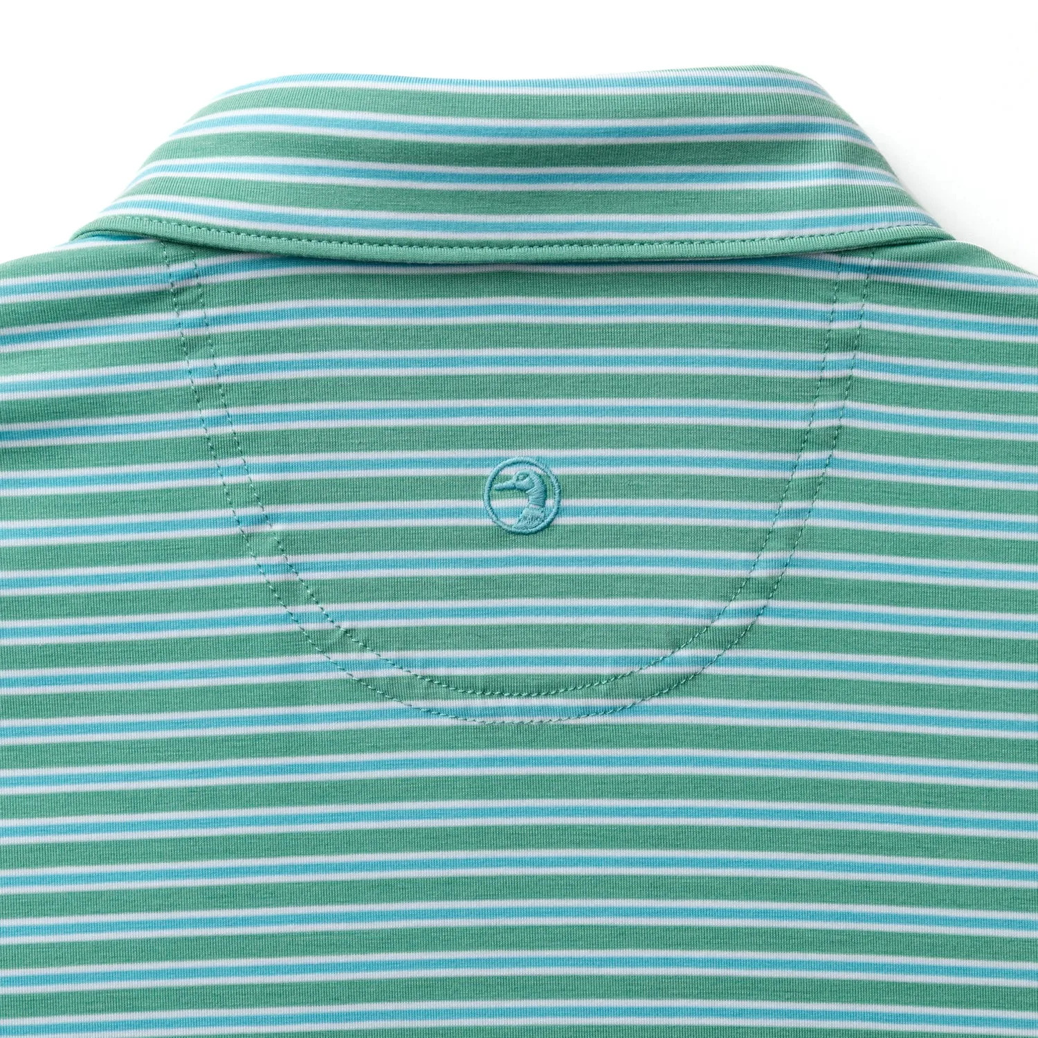 Summerford Performance Jersey Polo - Pierce Stripe - Aspen Green sold by Duck Head product image thumbnail 5