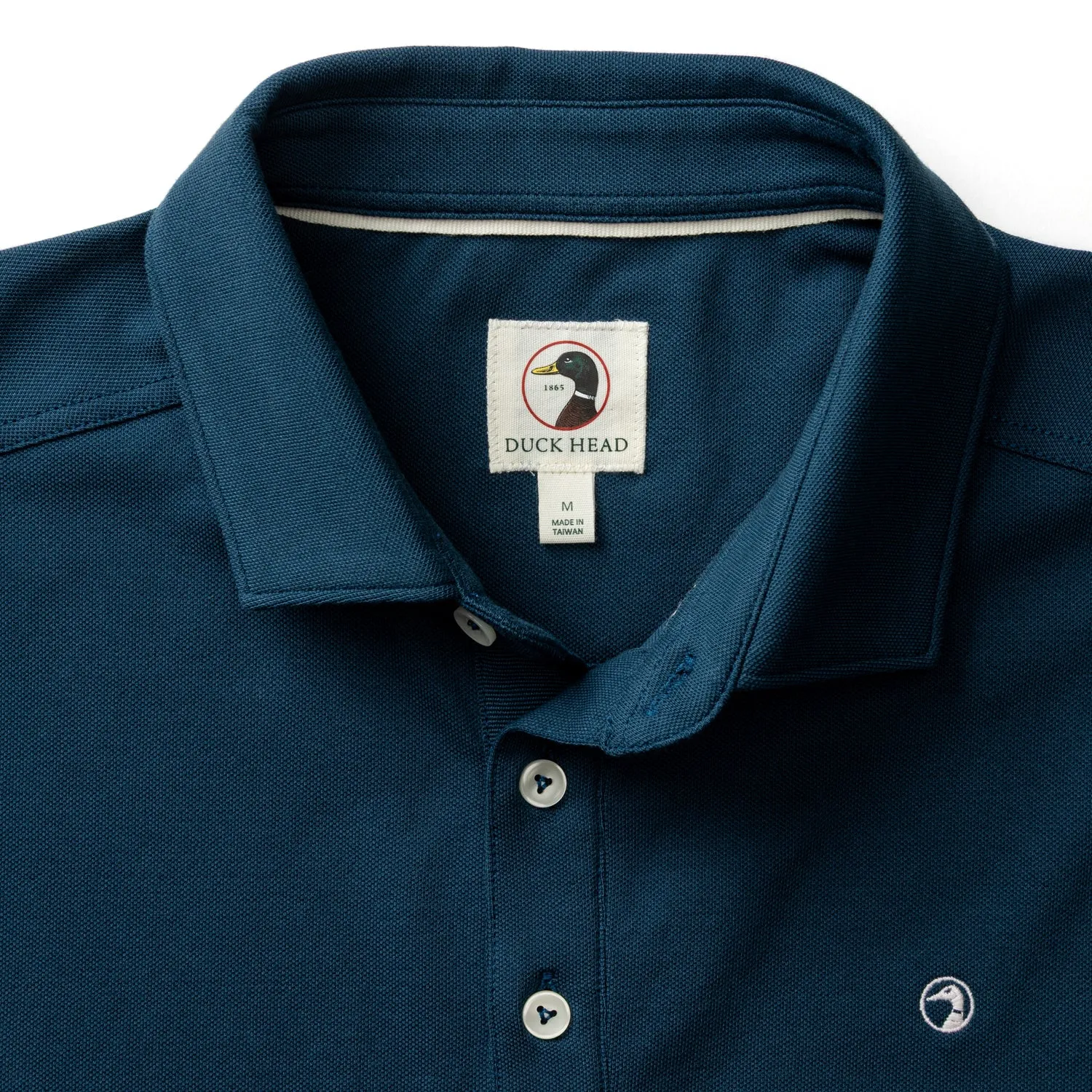 Hanover Pima Cotton Pique Polo - Mallard Blue sold by Duck Head product image thumbnail 3