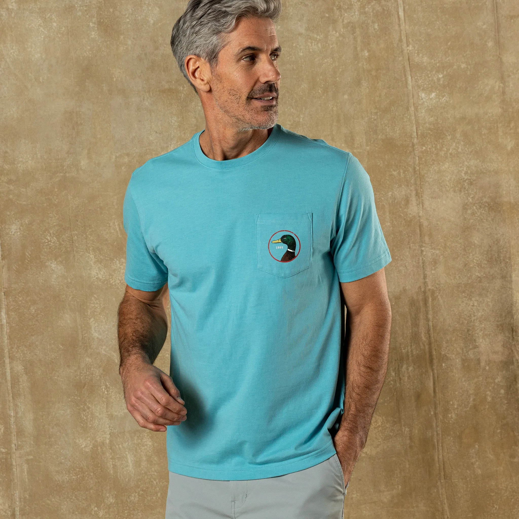 Logo Short Sleeve T-Shirt - Lake Blue sold by Duck Head product image thumbnail 2