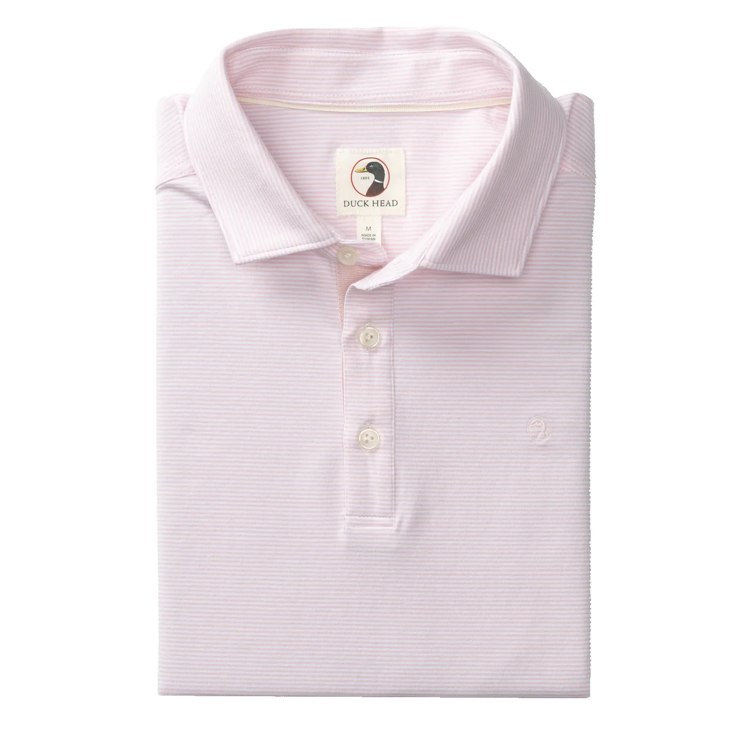 Hanover Pima Cotton Jersey Polo - Blaine Stripe - Pale Pink sold by Duck Head product image thumbnail 2