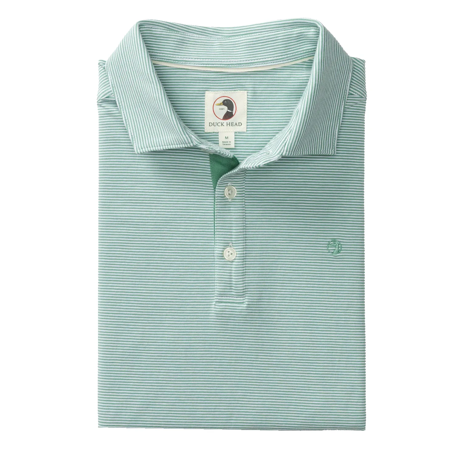 Hanover Pima Cotton Jersey Polo - Blaine Stripe - Aspen Green sold by Duck Head product image thumbnail 2