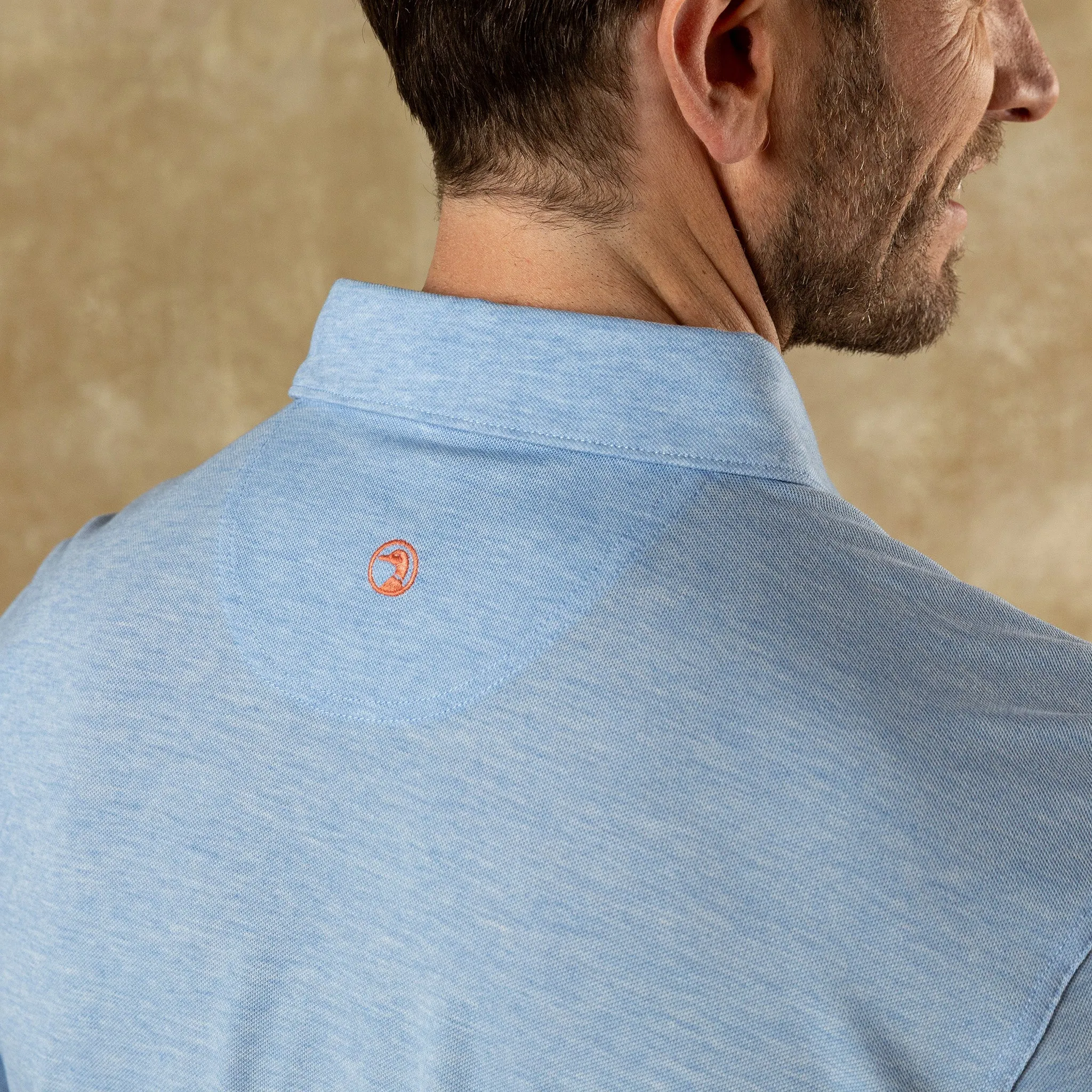 Summerford Performance Pique Polo - Serenity Blue Heather sold by Duck Head product image thumbnail 2