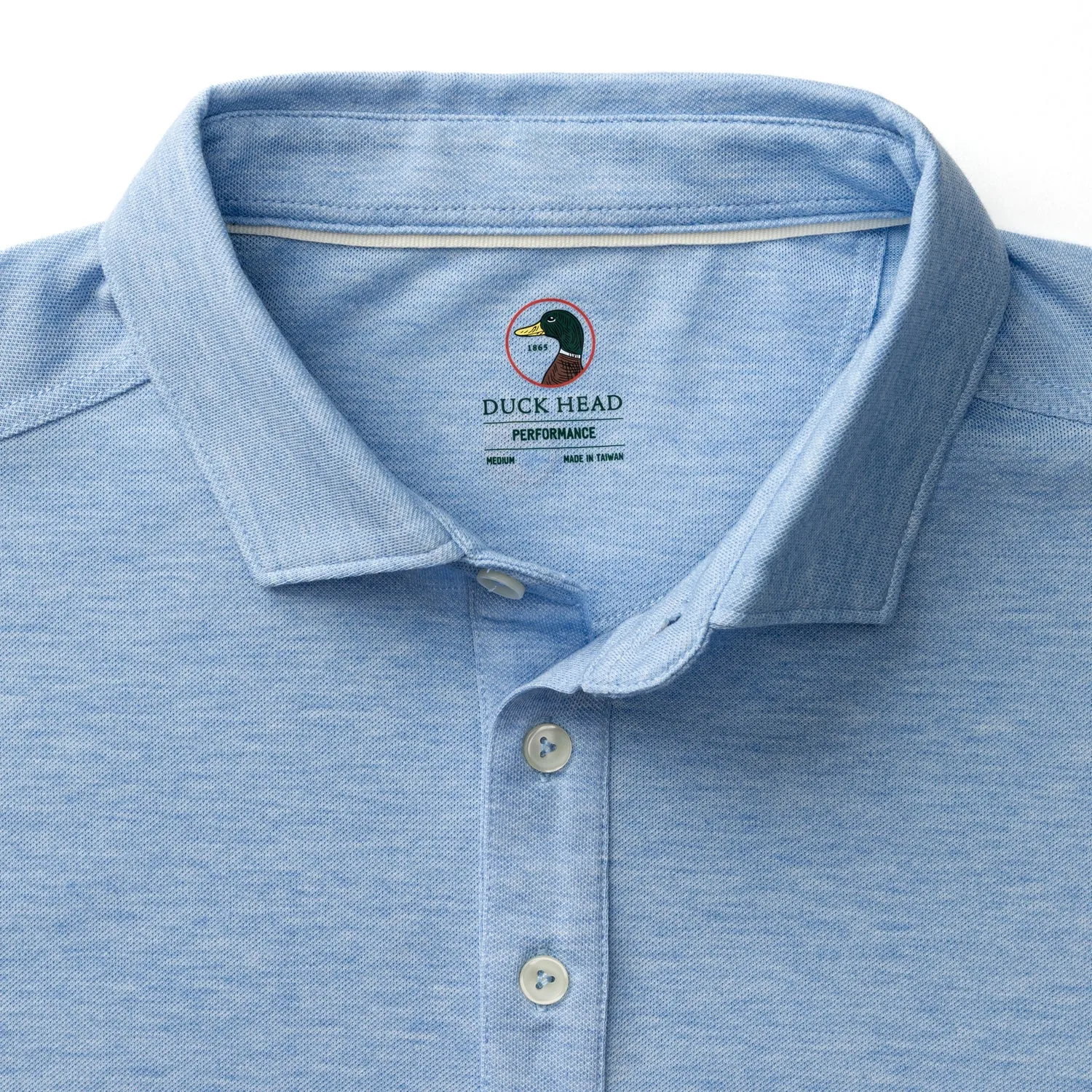 Summerford Performance Pique Polo - Serenity Blue Heather sold by Duck Head product image thumbnail 4