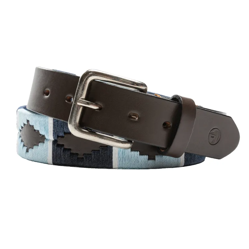 Woven Leather Belt - Sky Blue sold by Duck Head