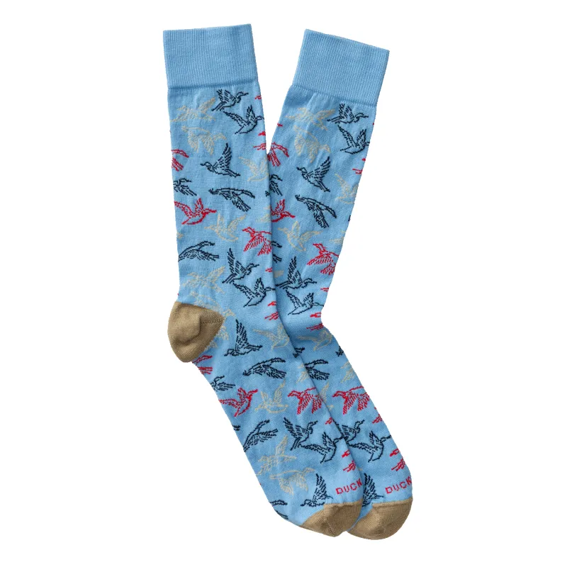 Flying Mallard Sock - Sky Blue made by Duck Head