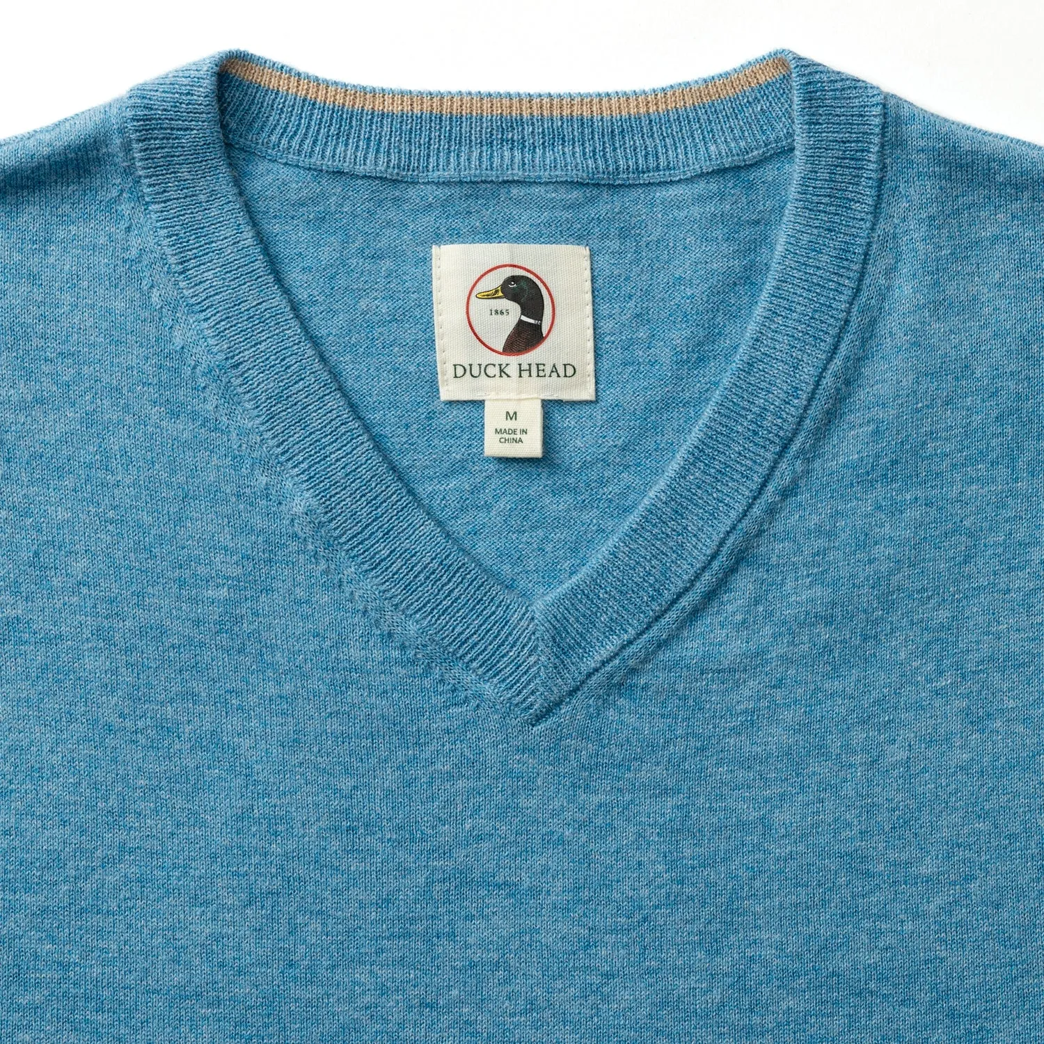 Buckley Jersey V-Neck Sweater - Blue Heather sold by Duck Head product image thumbnail 4