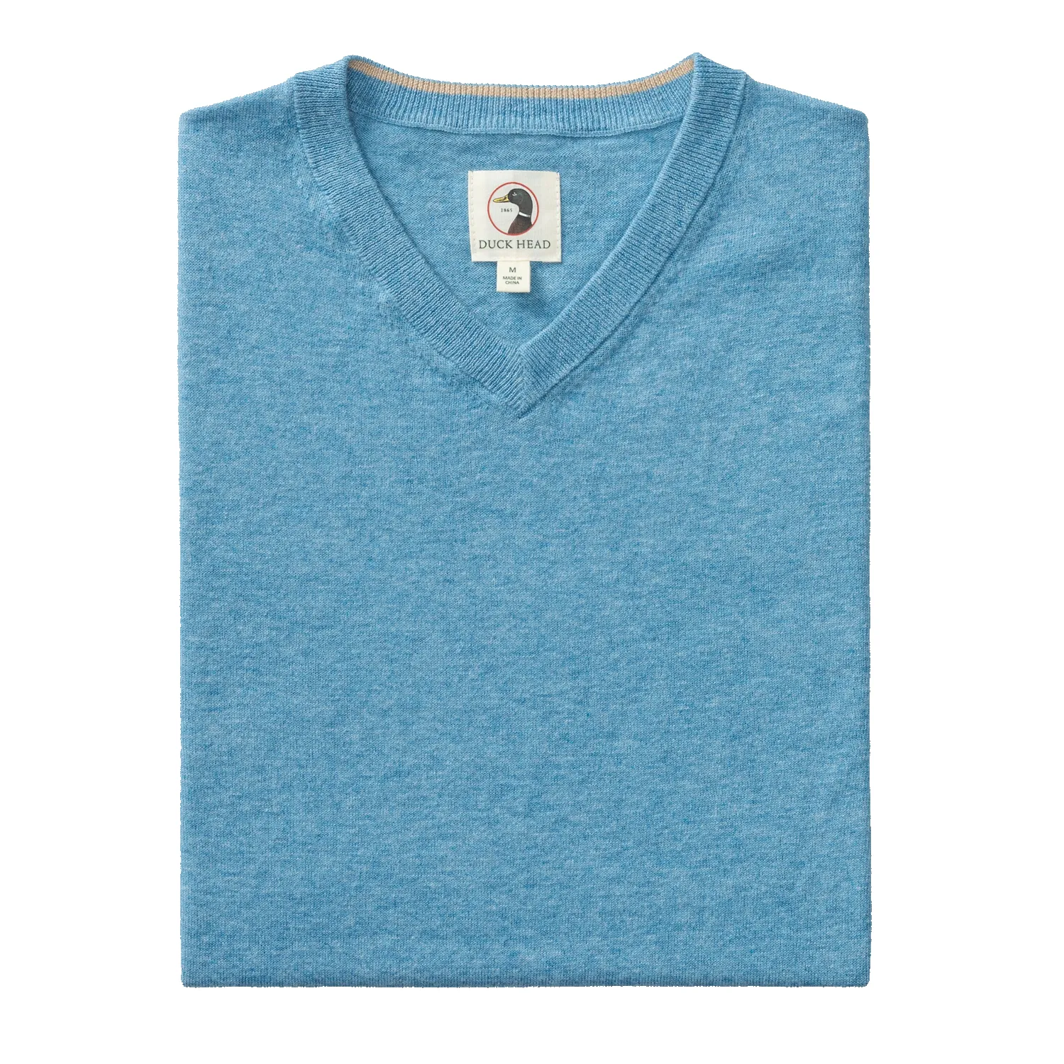 Buckley Jersey V-Neck Sweater - Blue Heather sold by Duck Head product image thumbnail 3