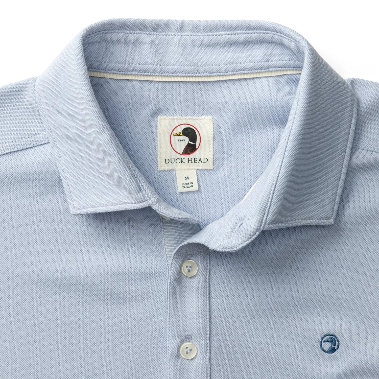 Hanover Pima Cotton Pique Polo - Heather Blue sold by Duck Head product image thumbnail 3