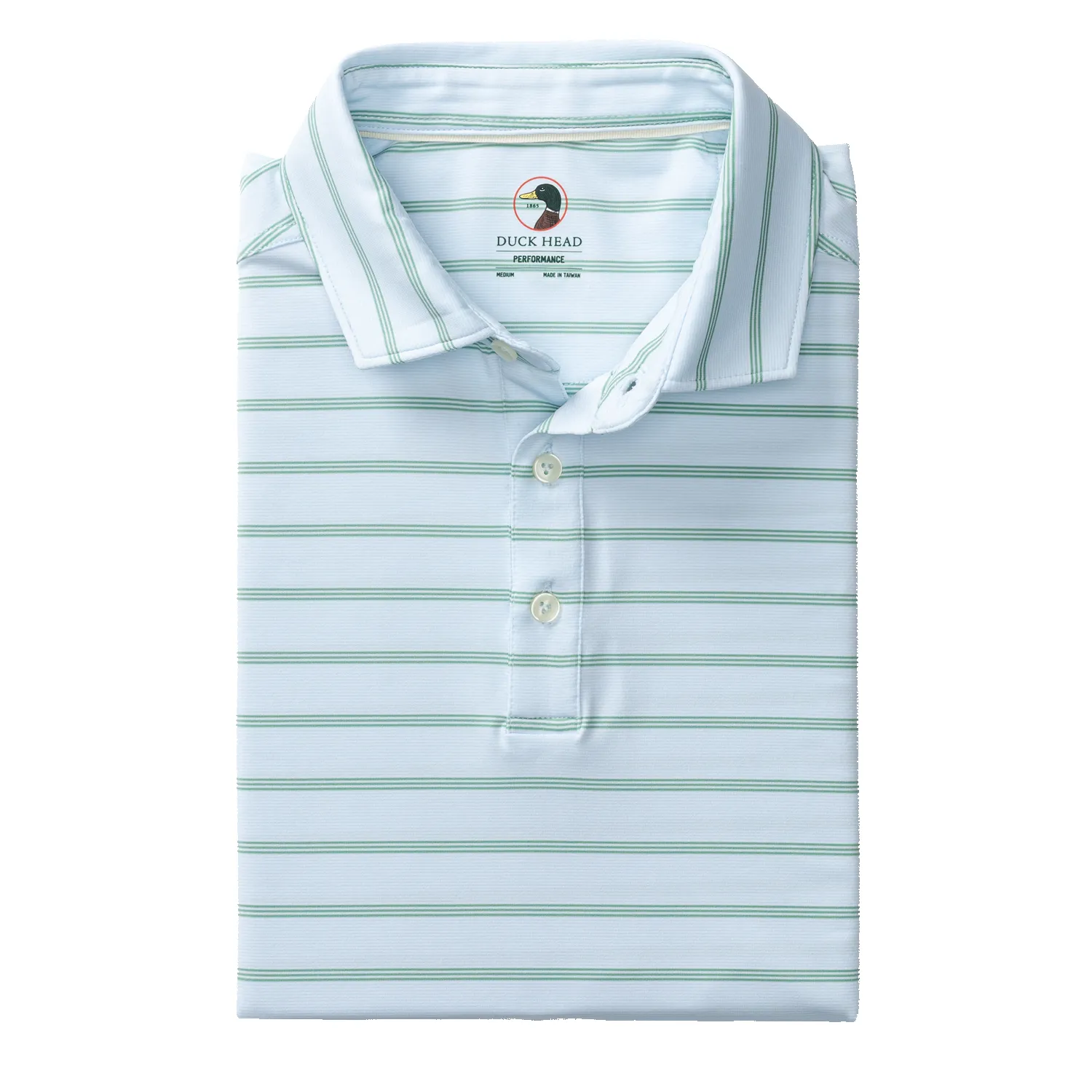 Long Drive Performance Polo - Eldred Stripe - Sky Blue sold by Duck Head product image thumbnail 3