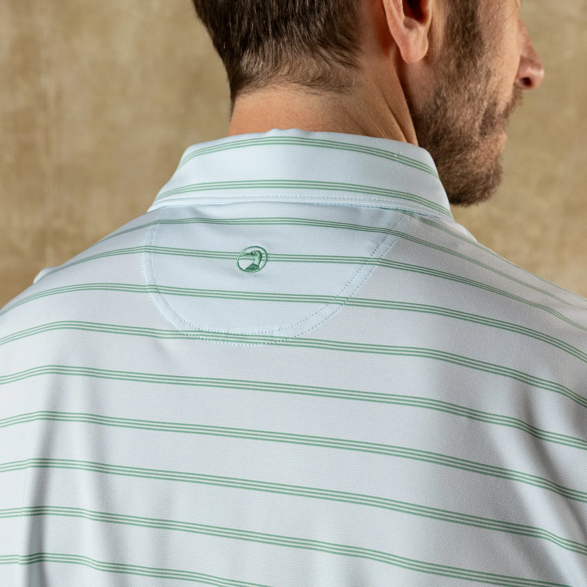 Long Drive Performance Polo - Eldred Stripe - Sky Blue sold by Duck Head product image thumbnail 2