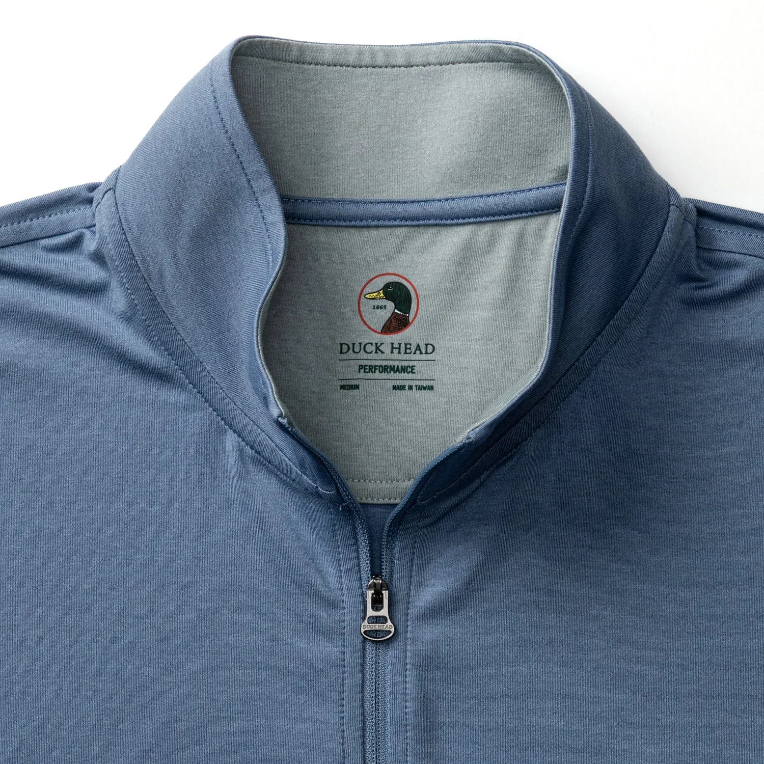Long Drive Performance 1/4 Zip Pullover - Chambray Blue Heather sold by Duck Head product image thumbnail 4
