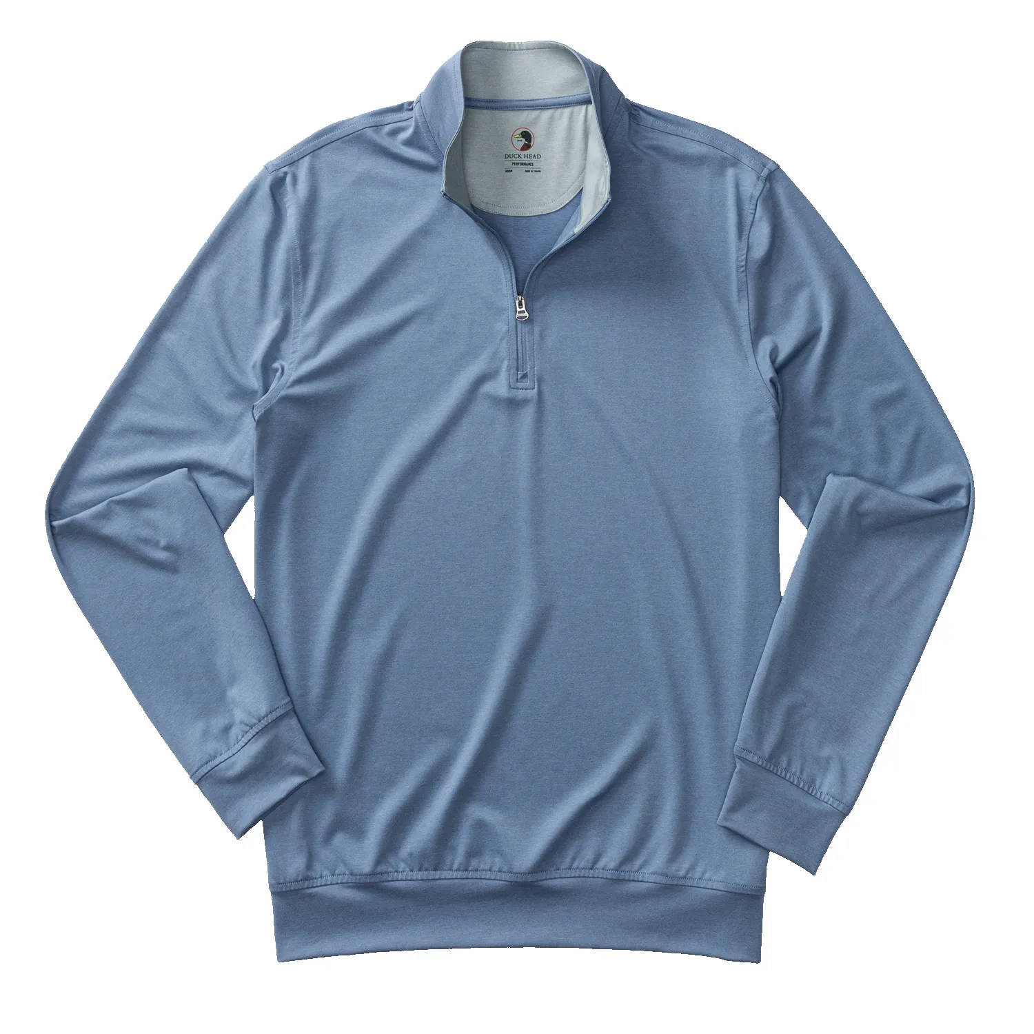 Long Drive Performance 1/4 Zip Pullover - Chambray Blue Heather sold by Duck Head product image thumbnail 3