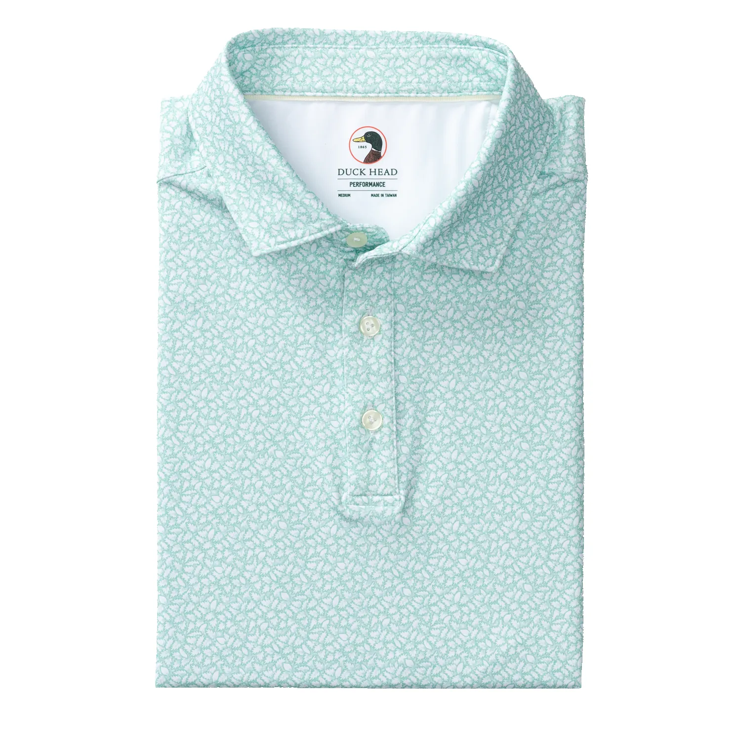 Long Drive Performance Polo - Bay Floral Print - Seafoam Green sold by Duck Head product image thumbnail 3