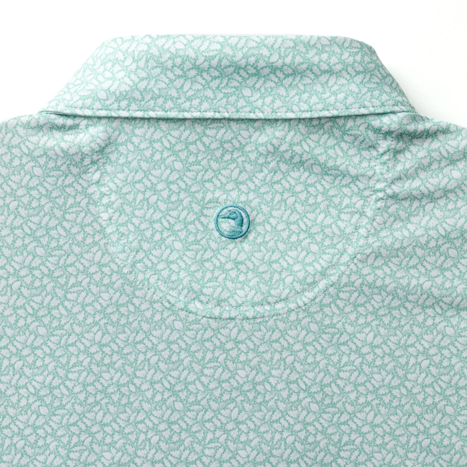 Long Drive Performance Polo - Bay Floral Print - Seafoam Green sold by Duck Head product image thumbnail 5
