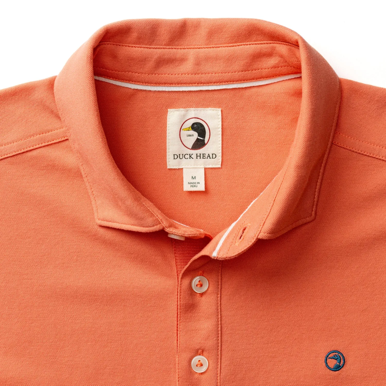 Hanover Pima Cotton Pique Polo - Coral sold by Duck Head product image thumbnail 3
